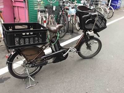 早い者勝ち！！中古子供乗せ電動アシスト自転車とチャイルドシート。