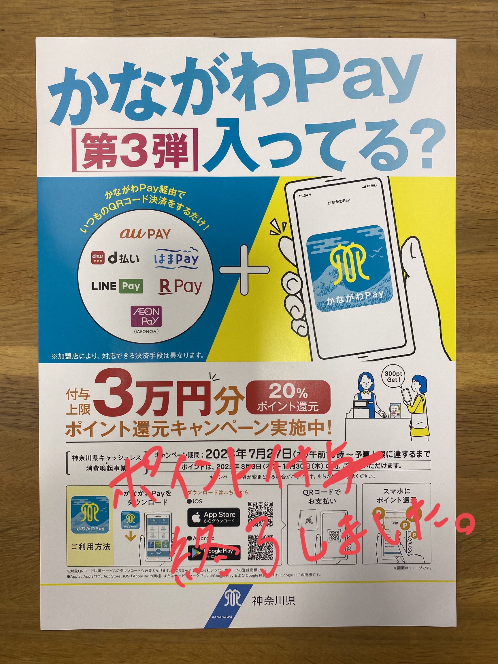 2023カナペイポイント付与終了